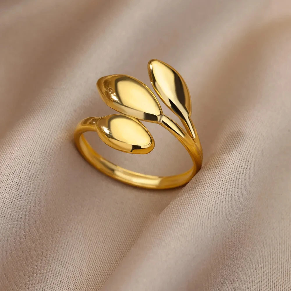 Bague Dorée Acier Inoxydable 316L – Anti-Décoloration