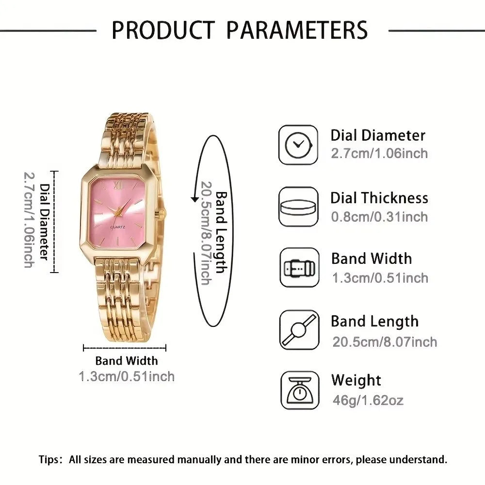 Montre Femme Quartz Bracelet Acier – Strass & Élégance