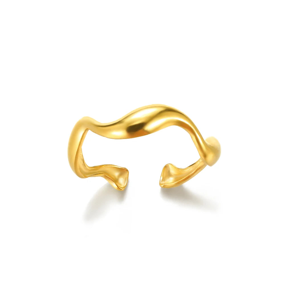 Bague Dorée Acier Inoxydable 316L – Anti-Décoloration