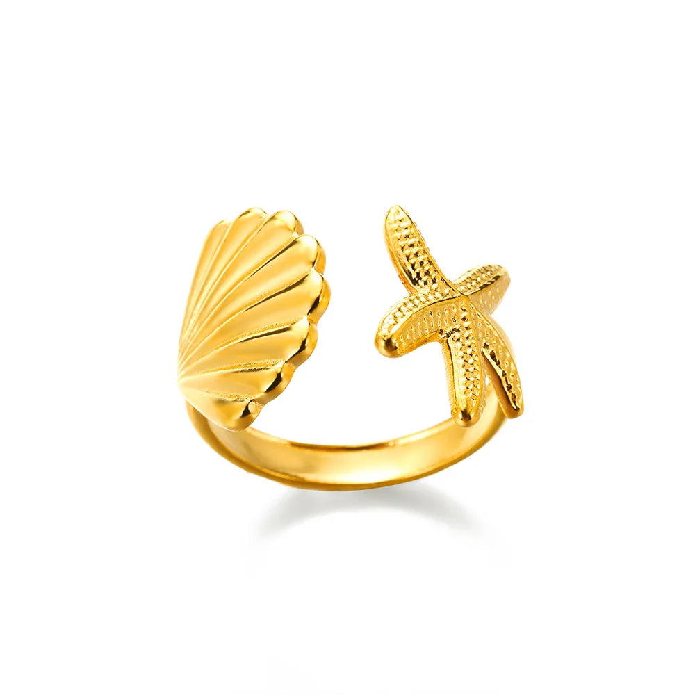 Bague Dorée Acier Inoxydable 316L – Anti-Décoloration