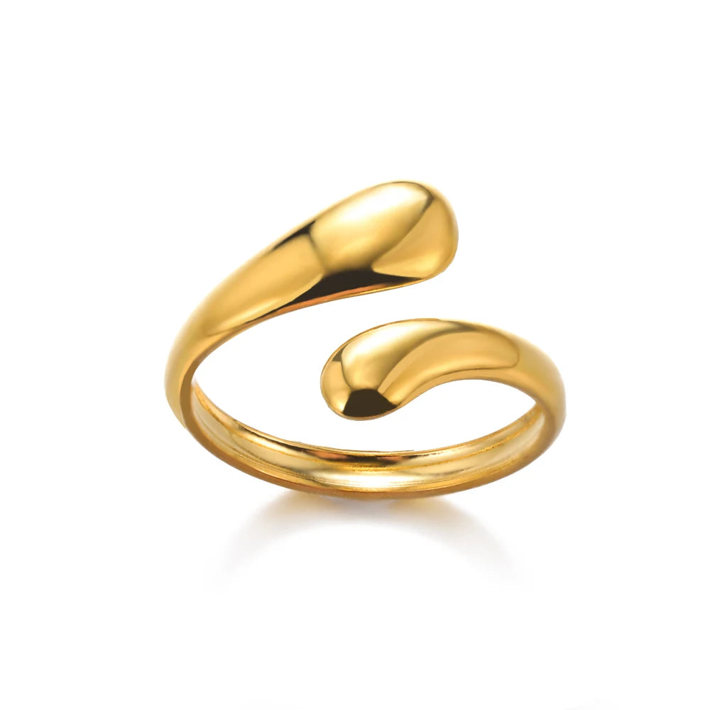 Bague Dorée Acier Inoxydable 316L – Anti-Décoloration