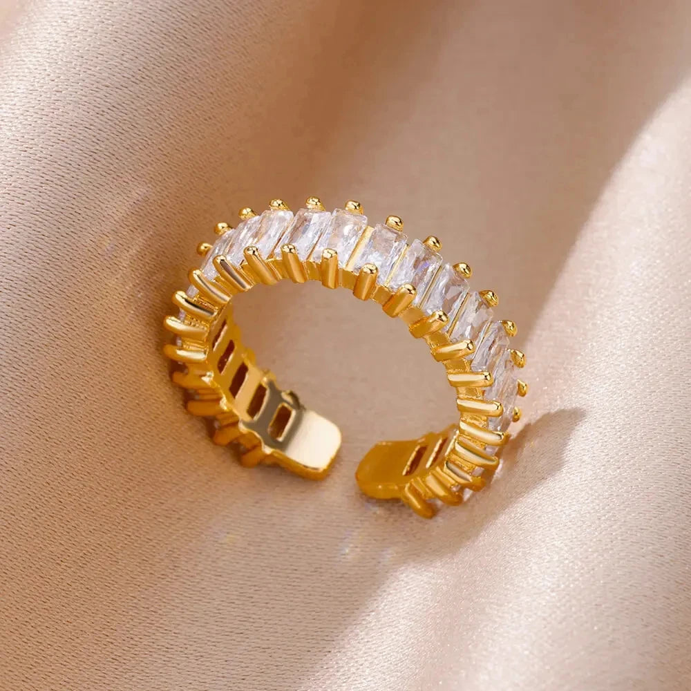 Bague Dorée Acier Inoxydable 316L – Anti-Décoloration