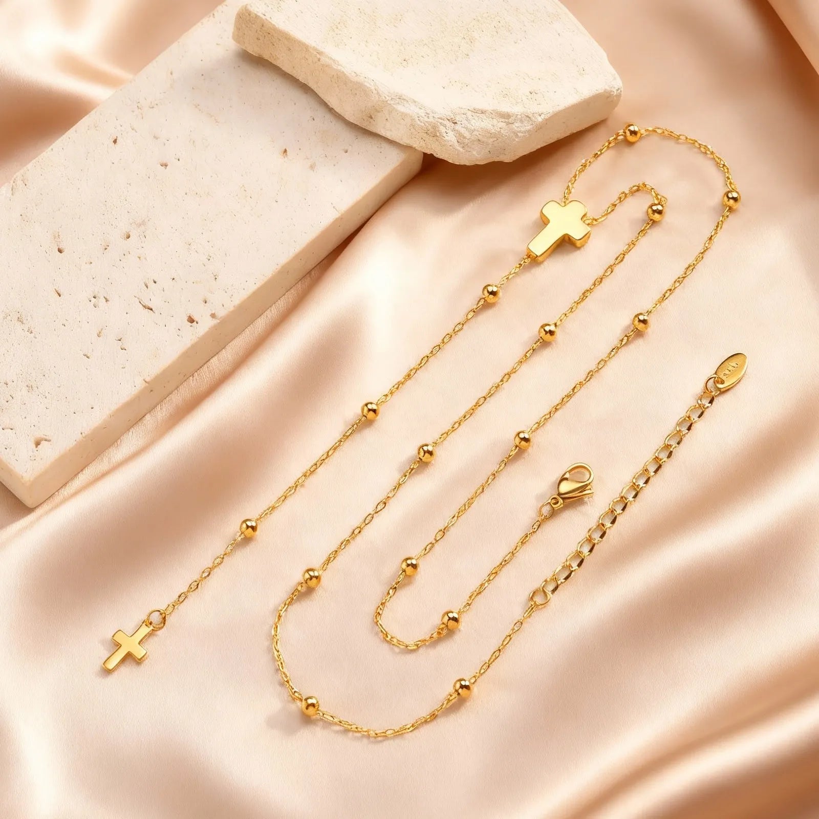 Collier Croix Religieuse en Y – Acier Inoxydable