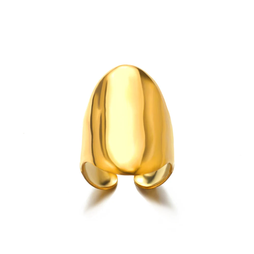 Bague Dorée Acier Inoxydable 316L – Anti-Décoloration