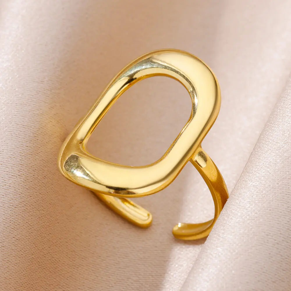 Bague Dorée Acier Inoxydable 316L – Anti-Décoloration