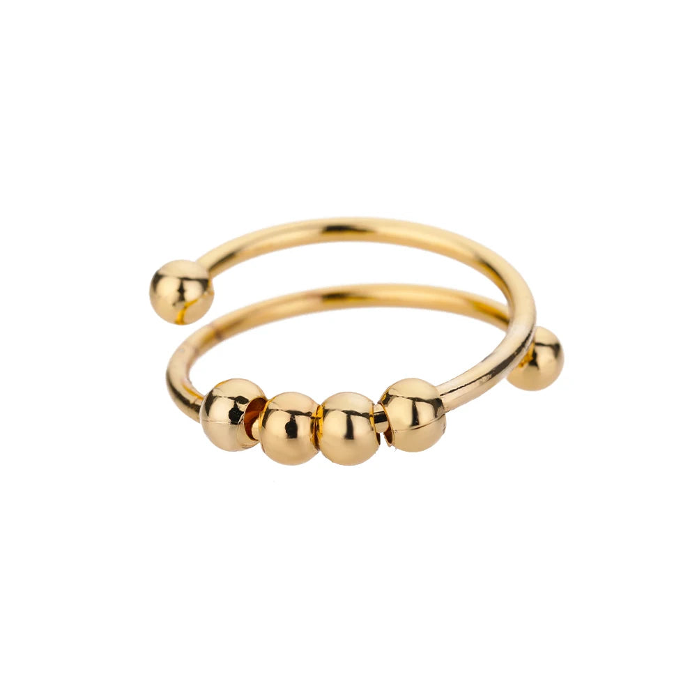 Bague Dorée Acier Inoxydable 316L – Anti-Décoloration
