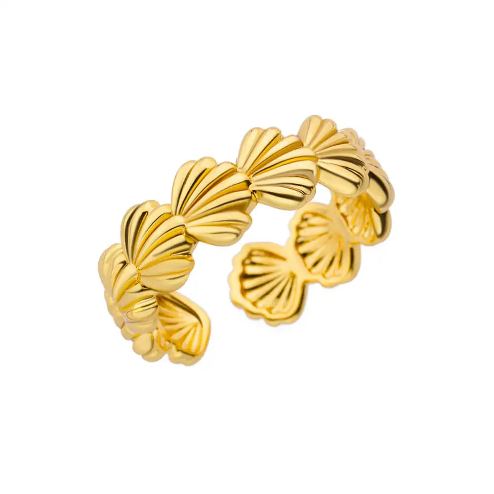 Bague Dorée Acier Inoxydable 316L – Anti-Décoloration
