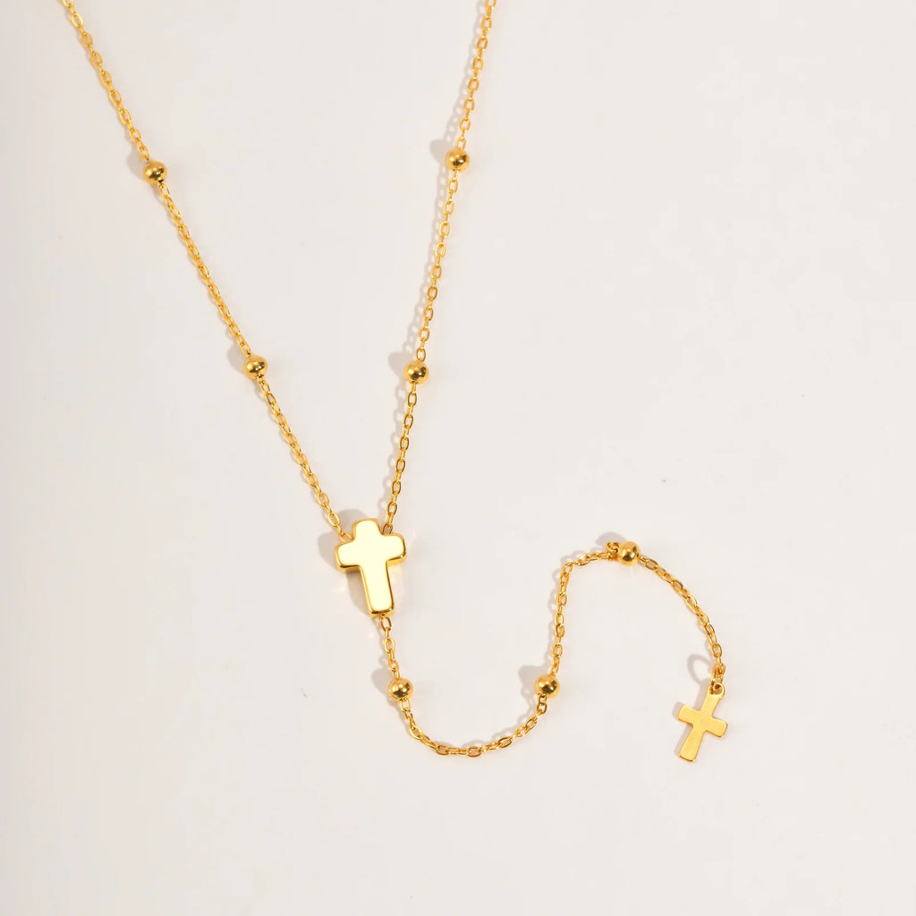 Collier Croix Religieuse en Y – Acier Inoxydable