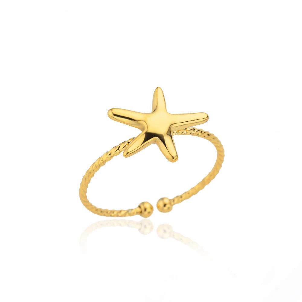 Bague Dorée Acier Inoxydable 316L – Anti-Décoloration