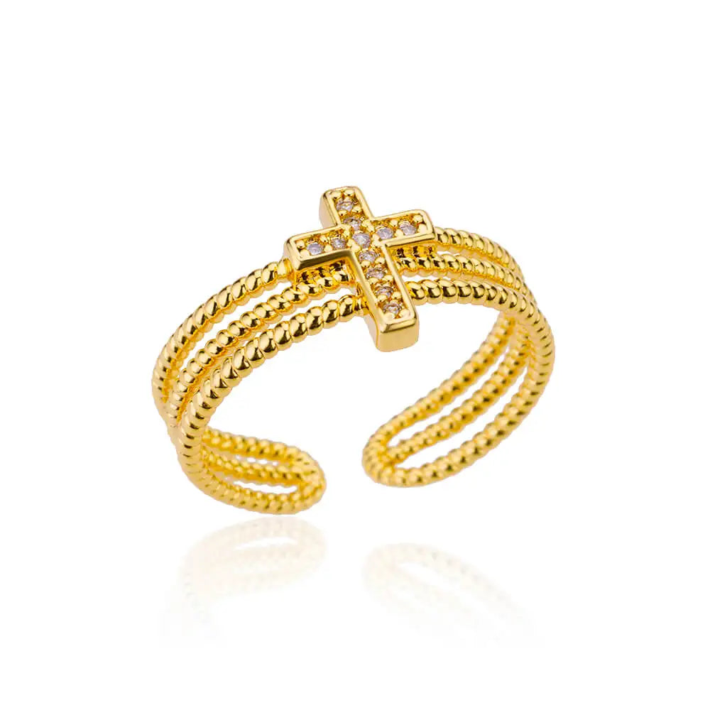 Bague Dorée Acier Inoxydable 316L – Anti-Décoloration