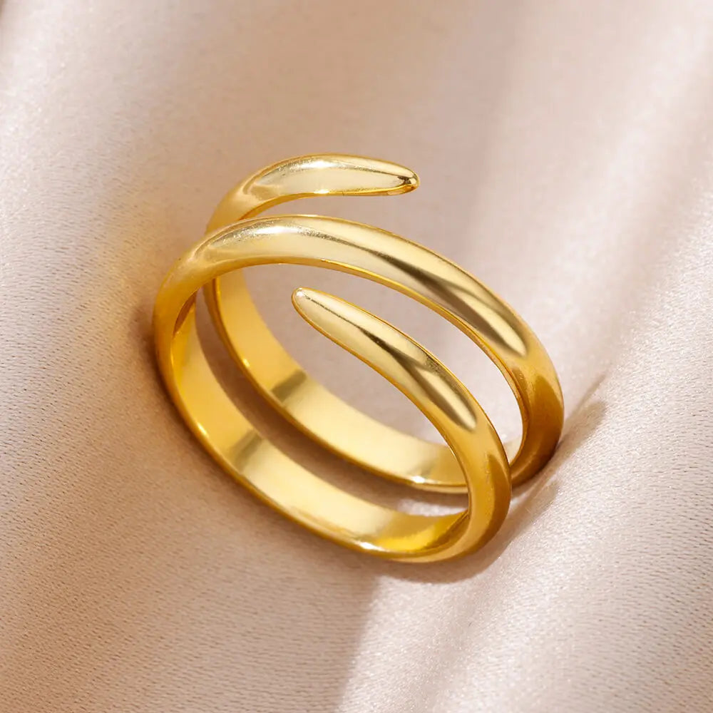 Bague Dorée Acier Inoxydable 316L – Anti-Décoloration
